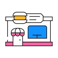 eatery building icon color illustration vector