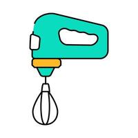 mixer beating icon color illustration vector