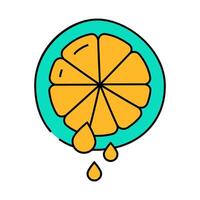 lemon juice add icon color illustration vector