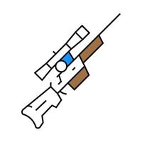 sniper rifle icon color illustration vector