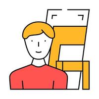 furniture assembler icon color illustration vector