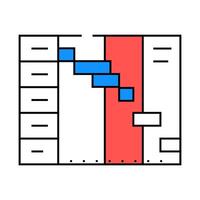 plan of time and tasks icon color illustration vector