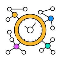distribution of time across projects icon color illustration vector