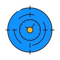 target of time management icon color illustration vector