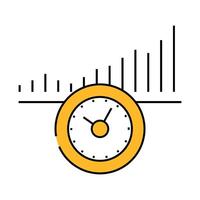 increase time icon color illustration vector
