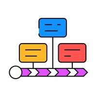 timeline management icon color illustration vector
