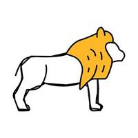 lion animal icon color illustration vector