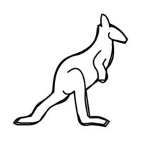 kangaroo animal icon color illustration vector