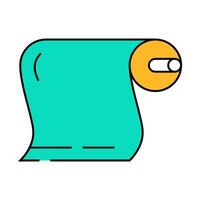 roll building material icon color illustration vector