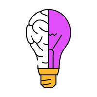 idea light bulb icon color illustration vector