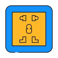 universal socket power icon color illustration vector