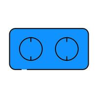 double socket icon color illustration vector