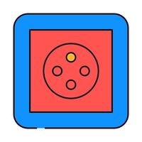 cee 7 5 socket icon color illustration vector