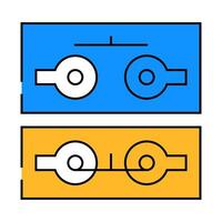 push button switch mechanism icon color illustration vector