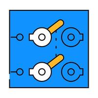 double pole single throw switch icon color illustration vector