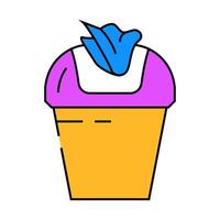 container for used tissues icon color illustration vector
