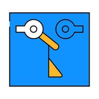 liquid flow switch mechanism icon color illustration vector