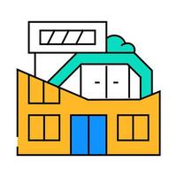 unusually shaped houses architecture icon color illustration vector