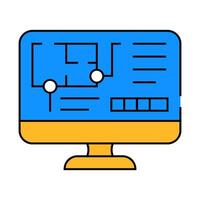 computer architect software icon color illustration vector