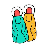 flippers for diving icon color illustration vector