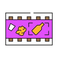 trash recognition icon color illustration vector