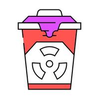 hazardous waste container icon color illustration vector