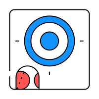 target for training icon color illustration vector