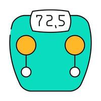 scale device icon color illustration vector