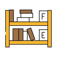 library shelf icon color illustration vector