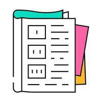 tutorial book icon color illustration vector
