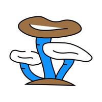 fungus mushroom icon color illustration vector