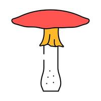 toadstool mushroom icon color illustration vector