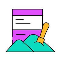 jar with a spoon icon color illustration vector