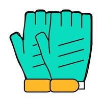 gloves bicyclist icon color illustration vector