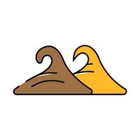 drop chocolate icon color illustration vector