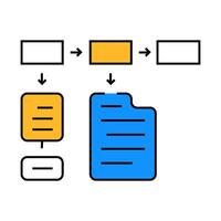 learning structure icon color illustration vector