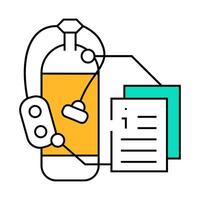 scuba diving instruction icon color illustration vector