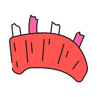meat cube icon color illustration vector