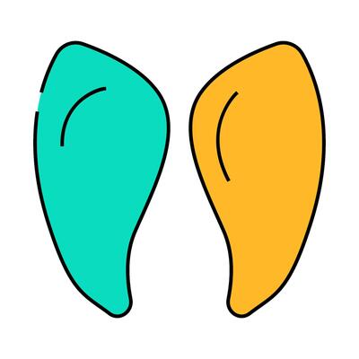 cow farm animal hoof print icon color illustration