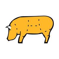 piglet scheme icon color illustration vector