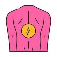 backache sick icon color illustration vector