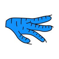 paws chicken icon color illustration vector