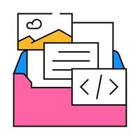 custom email template design icon color illustration vector