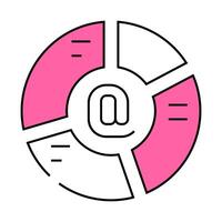 email list segmentation icon color illustration vector