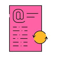 email list cleaning icon color illustration vector