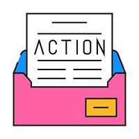 email message engagement icon color illustration vector