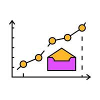 email subscriptions increment icon color illustration vector