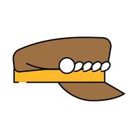 cap hat icon color illustration vector