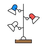 three way lamp icon color illustration vector