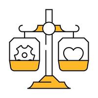 balance of work and life tasks icon color illustration vector